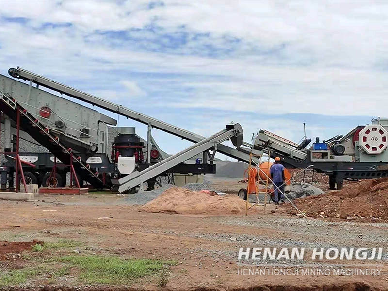 120t/h mobile crushing production line in Angola, Africa